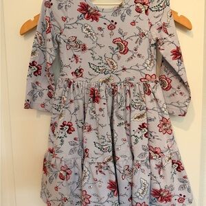Janie and Jack Floral Kids Dress - blue and Red